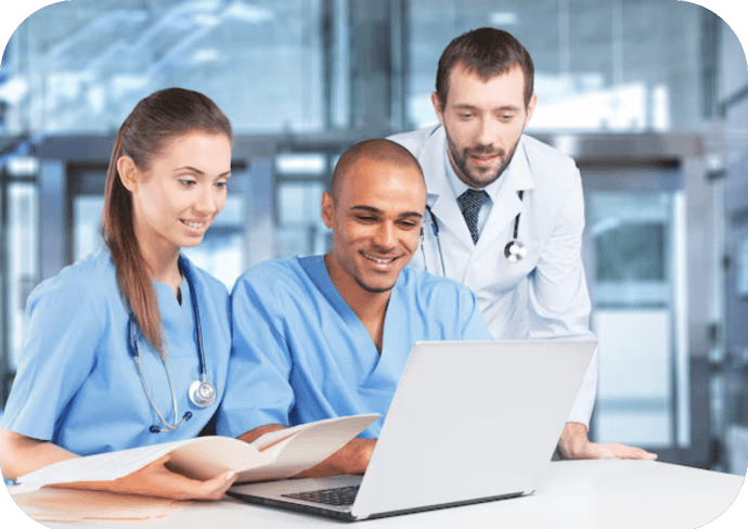 EHR-Modern-medical-team-uses-laptop.