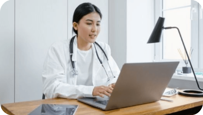 Endocrinology-Doctor-focused-working-on-laptop.