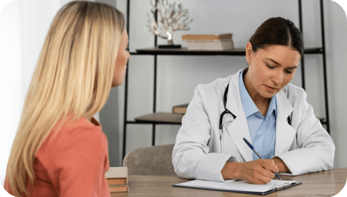 Endocrinology-Doctor-takes-notes-during-consultation.
