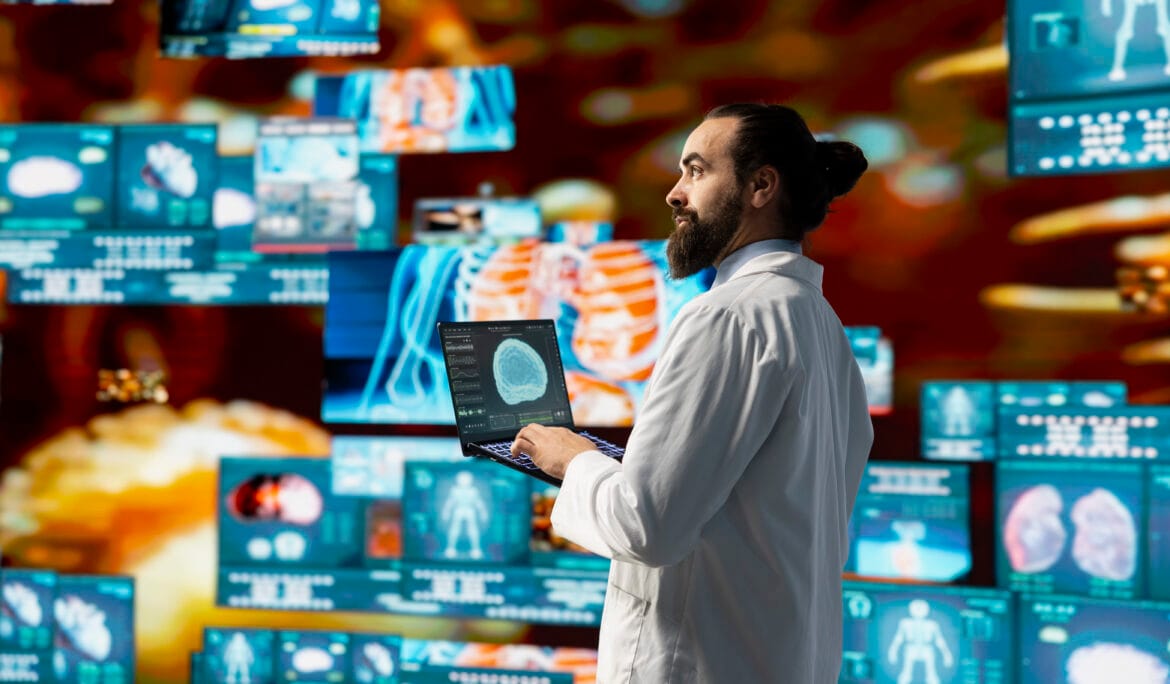 Doctor-utilizing-technology-automation-in -revenue-cycle-management